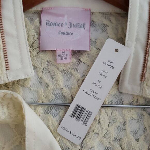 New Romeo & Juliet Couture Lace Jacket Size Medium - Picture 3 of 4